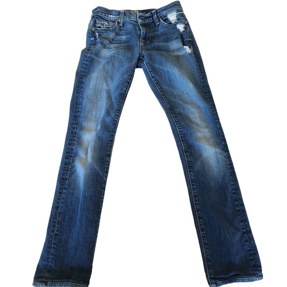7 for Mankind‎ Roxana Distressed Jeans Size 25 - Picture 1 of 10